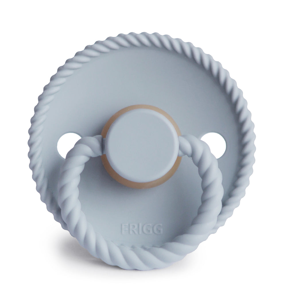 FRIGG Rope Natural Rubber Baby Pacifier Powder Blue
