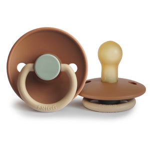 FRIGG Natural Rubber Pacifier | Colorblock Safari