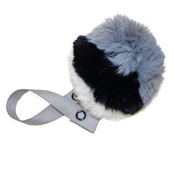 Tri Color Gray, Black & white Pom Pom