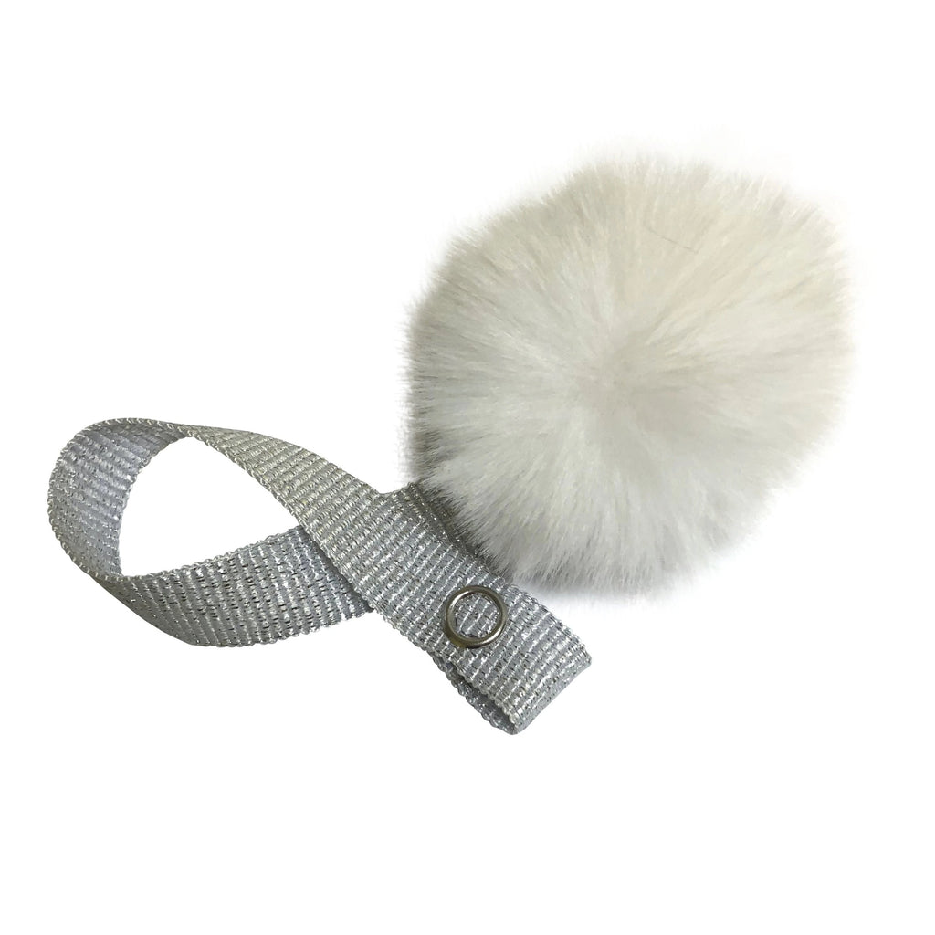 Mini White Fur Pom Pom