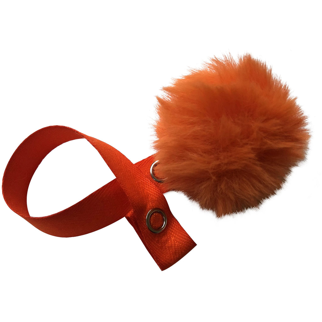 Mini Orange Fur Pom Pom