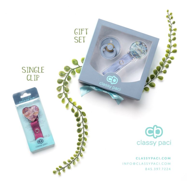 Classy Paci fun circles in  blue/ navy/ grey/ sand/ chambray baby boy pacifier clip Friggs, Bibs GIFT SET