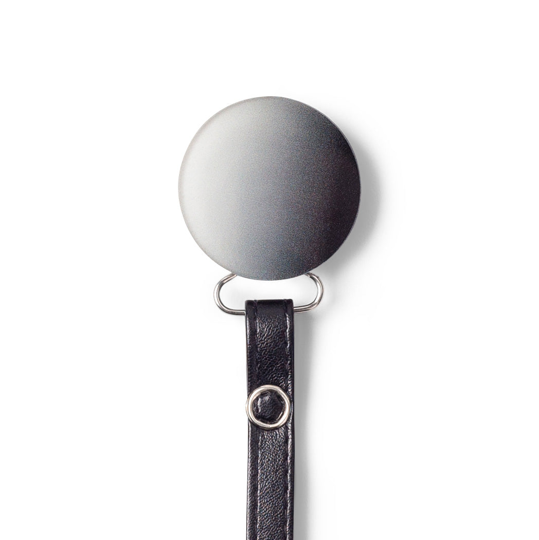 Classy Paci Ombre Black Circle, Black shades, white, grey, baby boy girl pacifier clip
