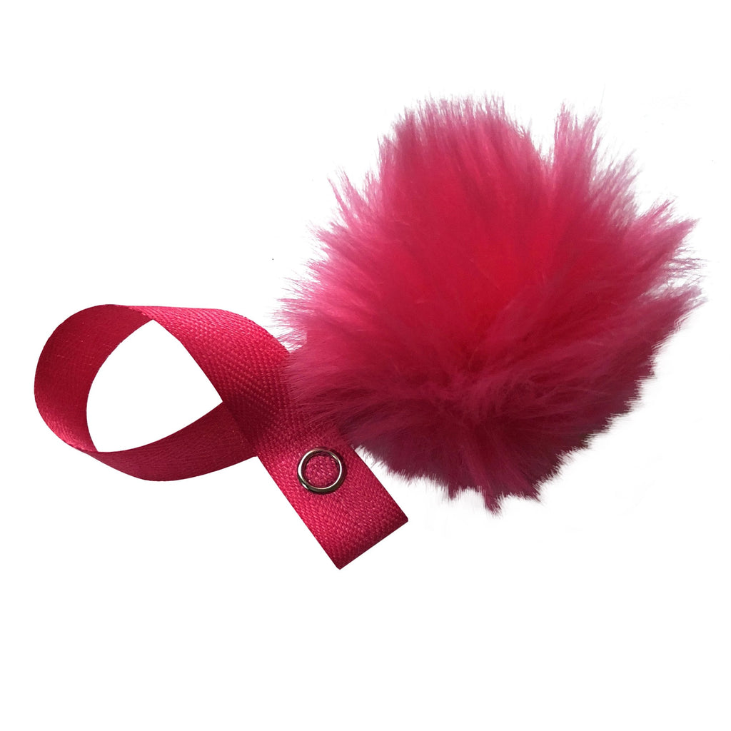 Mini Hot Pink Fur Pom Pom