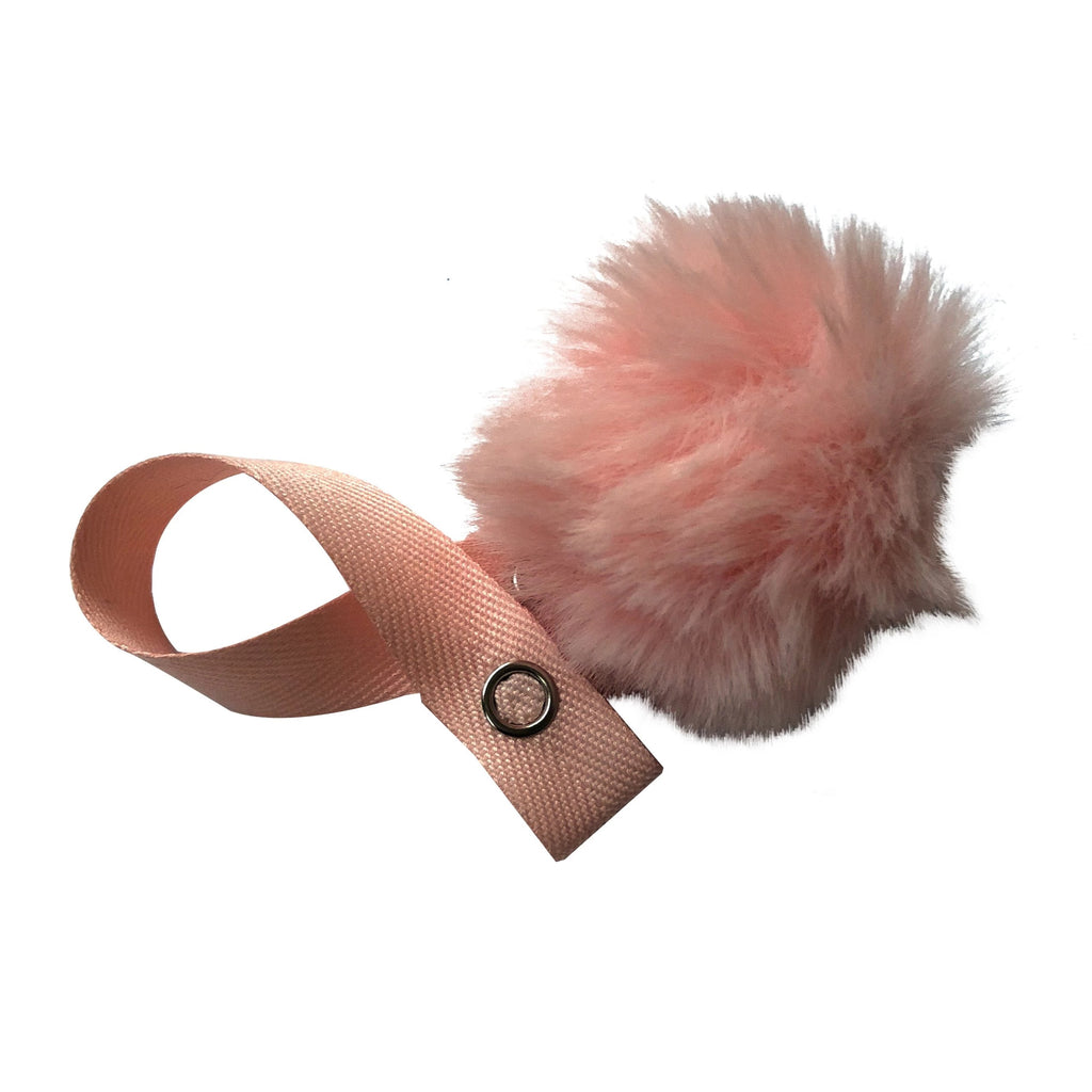 Mini Peach Fur Pom Pom