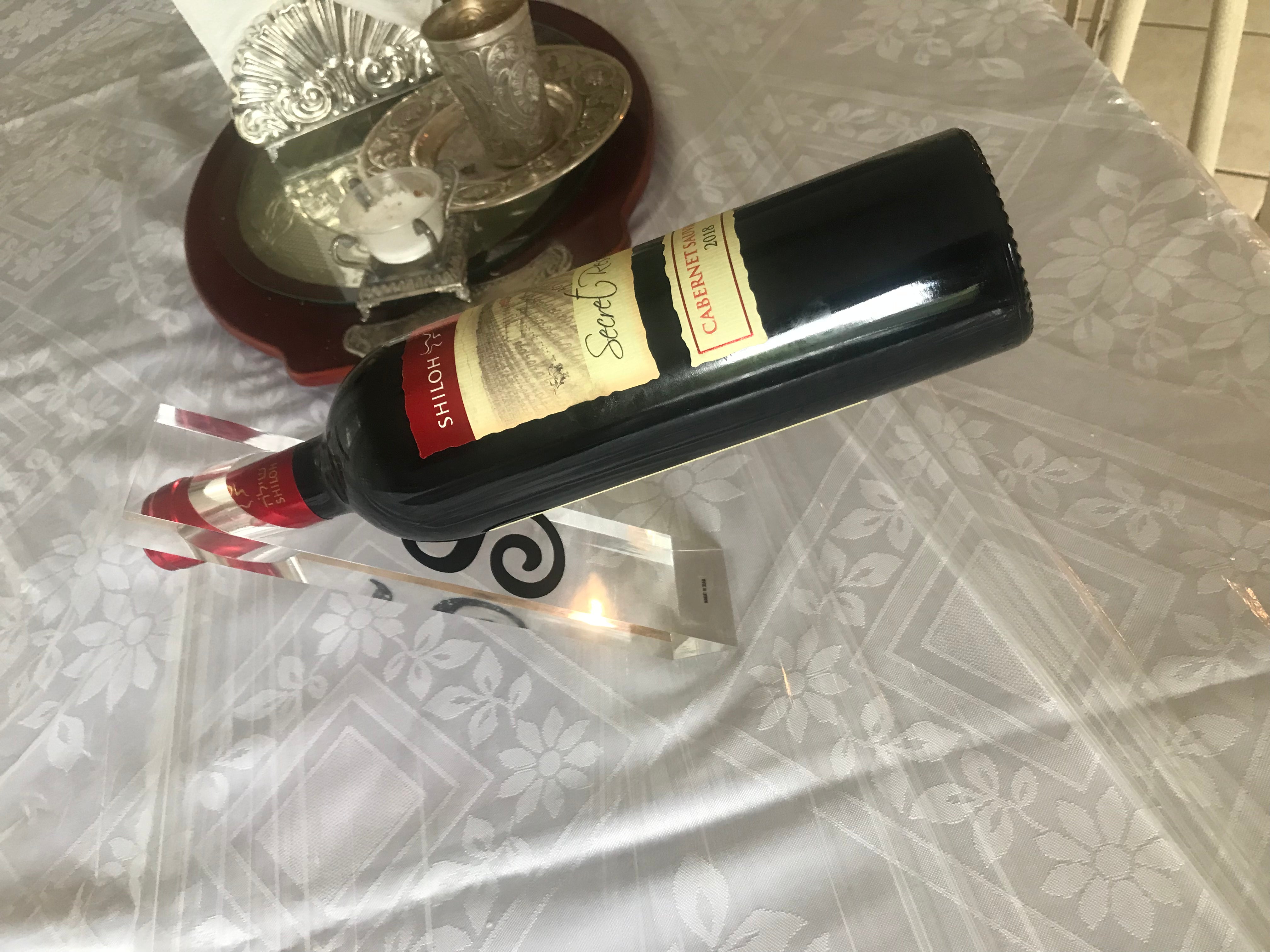 Lucite Balancing Single Wine Holder personalized hostess gift