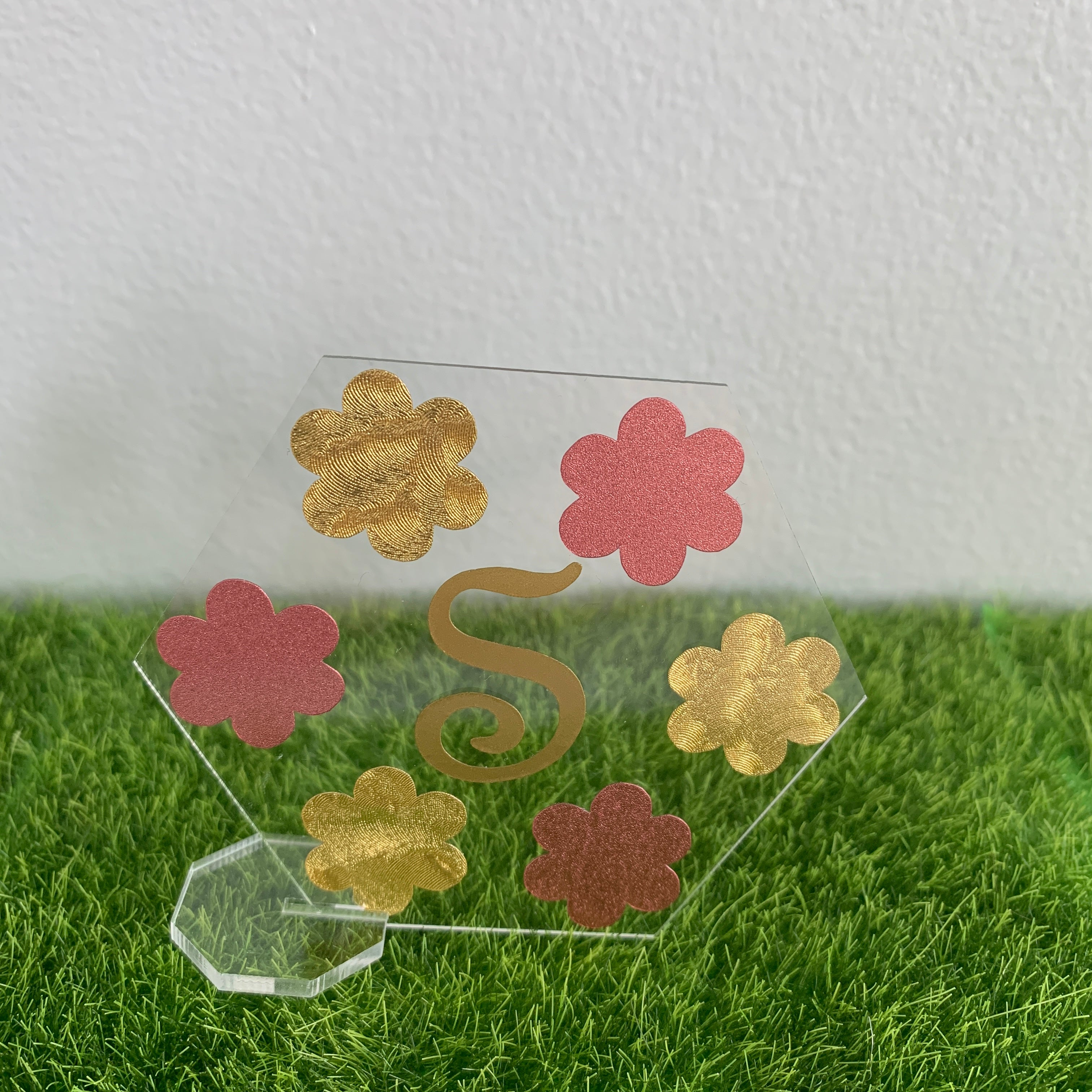 Personalized Lucite Spring place settings for Pesach Shavuous parties table decor camp