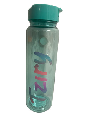 Colored translucent water bottles flip top lid  drink bottle personalized great gift, school, camp