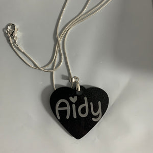 Personalized heart & Flower necklaces camp/ school gift