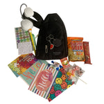"Bag of Fun" Camp Packages for boys in an adorable useful trip bag / lamp with lots of more goodies
