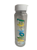 Colored translucent water bottles flip top lid  drink bottle personalized great gift, school, camp