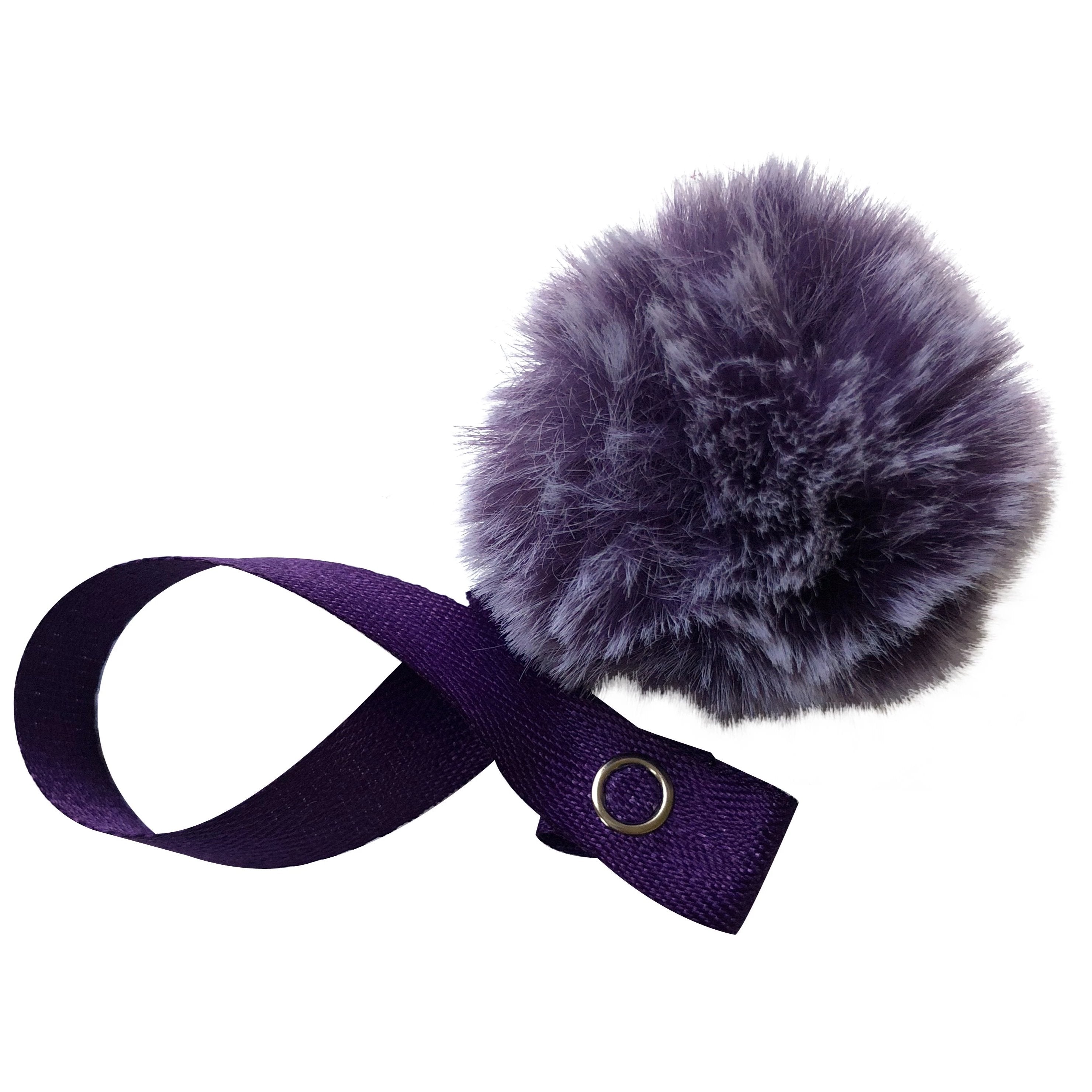 Mini Purple Snow Fur Pom Pom
