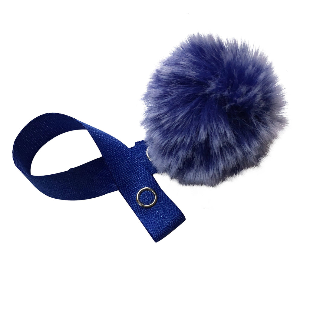 Mini Royal Blue Snow Fur Pom Pom