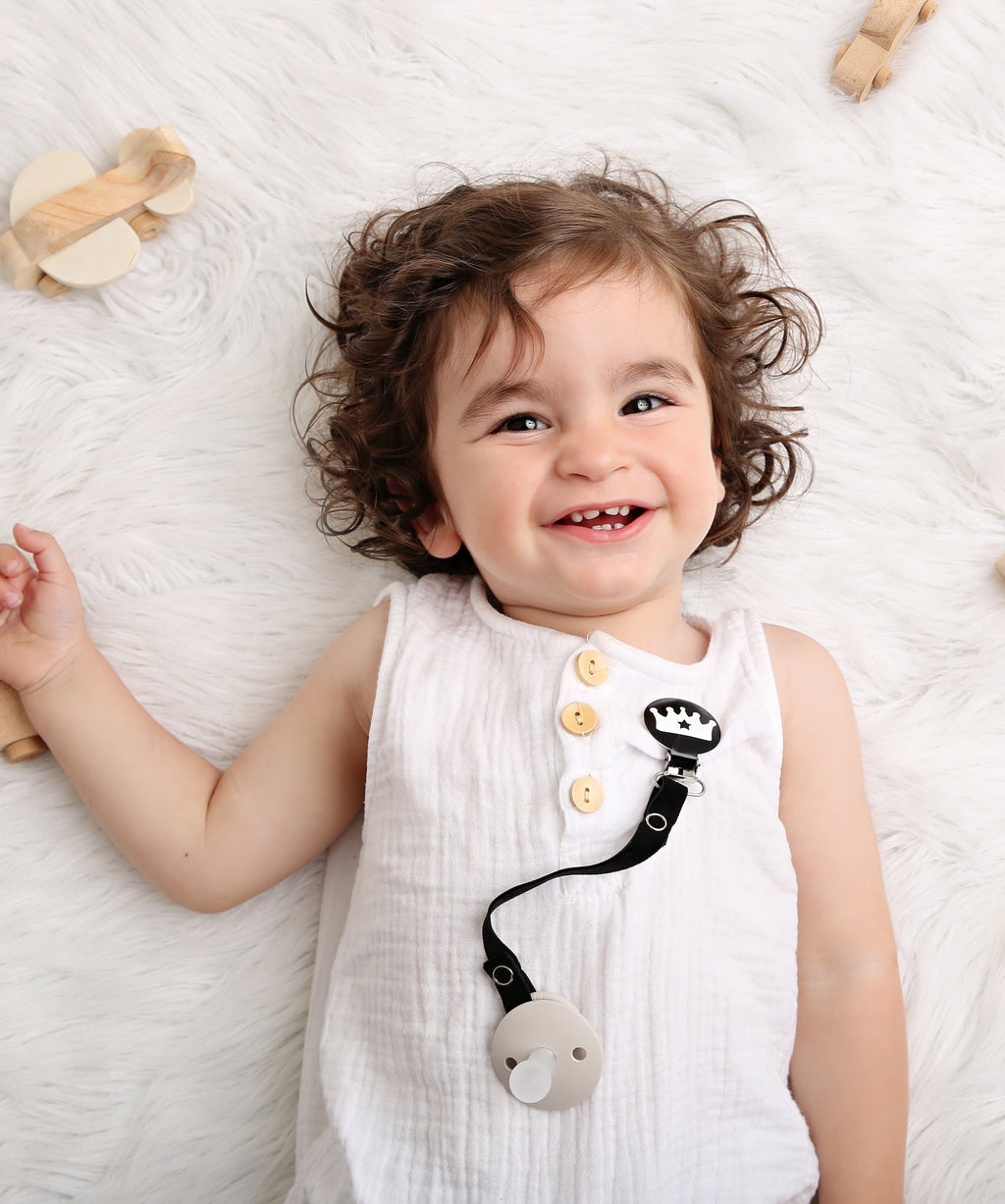 Classy Paci Black & White Noble Crown Pacifier Clip GIFT SET FW21-22